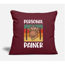 Personal Painer Sloth Retro Fitness Clothes Burgundy Pillow